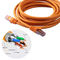 برتقالي بطول 1000 قدم Cat7 600MHz 10gbps Ethernet Cable